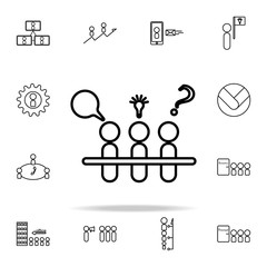 Poster - focus group icon. conferencing icons universal set for web and mobile