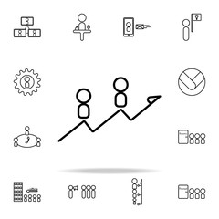 Poster - employee growth schedule icon. conferencing icons universal set for web and mobile