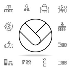 Poster - mutual agreement icon. conferencing icons universal set for web and mobile