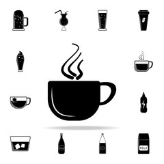 Poster - a cup of coffee icon. Drink icons universal set for web and mobile