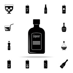 Poster - bottle of liquor icon. Drink icons universal set for web and mobile