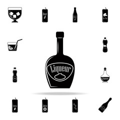 Poster - bottle of liquor icon. Drink icons universal set for web and mobile