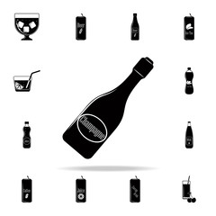 Poster - a bottle of champagne icon. Drink icons universal set for web and mobile