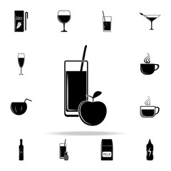 Poster - apple juice in a glass icon. Drink icons universal set for web and mobile