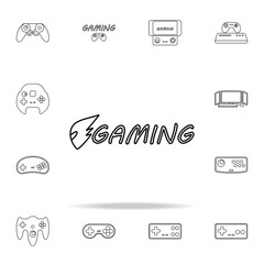 Poster - logo games icon. gaming icons universal set for web and mobile