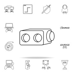 Poster - virtual games glasses icon. gaming icons universal set for web and mobile