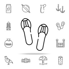 Poster - casual footwear icon. pakistan culture and landmarks icons universal set for web and mobile