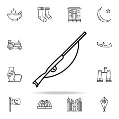 Poster - hunting gun icon. pakistan culture and landmarks icons universal set for web and mobile