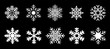 Isolated Snowflake Collection