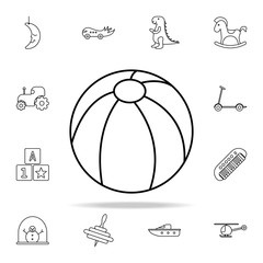 Poster - ball line icon. toys icons universal set for web and mobile
