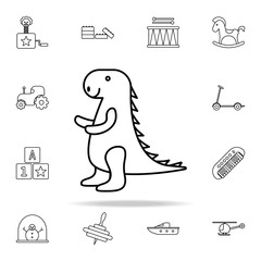 Poster - toy dinosaur line icon. toys icons universal set for web and mobile