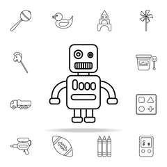 Poster - toy robot line icon. toys icons universal set for web and mobile