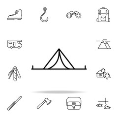 Poster - tent line icon. camping icons universal set for web and mobile