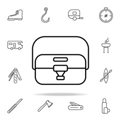 Poster - picnic bag line icon. camping icons universal set for web and mobile