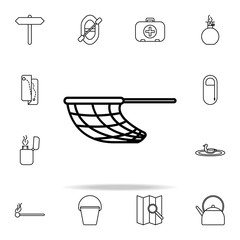 Poster - nettle line icon. camping icons universal set for web and mobile