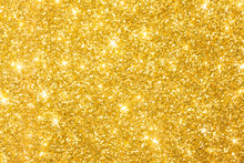 Golden Glitter Background With Sparkles