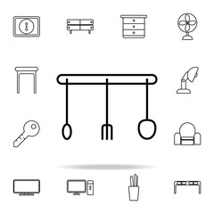 Poster - kitchen appliances line icon. home things icons universal set for web and mobile