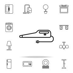 Poster - table vacuum cleaner line icon. home things icons universal set for web and mobile