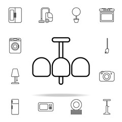 Poster - chandelier line icon. home things icons universal set for web and mobile