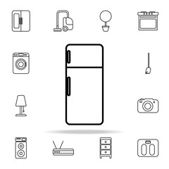 Poster - fridge line icon. home things icons universal set for web and mobile