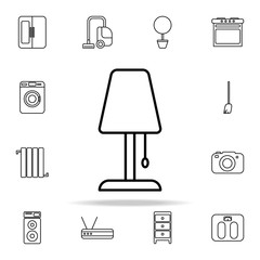 Poster - night light line icon. home things icons universal set for web and mobile