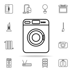 Poster - washing machine line icon. home things icons universal set for web and mobile