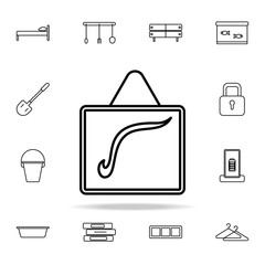 Poster - picture line icon. home things icons universal set for web and mobile