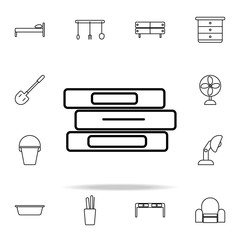 Poster - shelves line icon. home things icons universal set for web and mobile