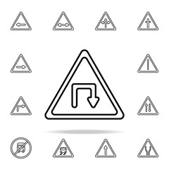 Poster - traffic sign spread icon. road sign icons universal set for web and mobile