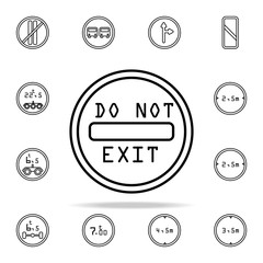 Poster - road sign no exit icon. road sign icons universal set for web and mobile