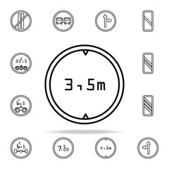 Poster - road sign limitation 3.5 icon. road sign icons universal set for web and mobile
