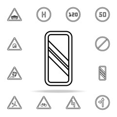 Poster - Approaching the railway crossing icon. road sign icons universal set for web and mobile