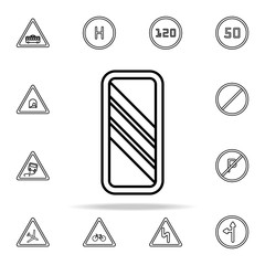 Poster - Approaching the railway crossing icon. road sign icons universal set for web and mobile