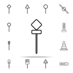 Poster - road sign icon. road sign icons universal set for web and mobile