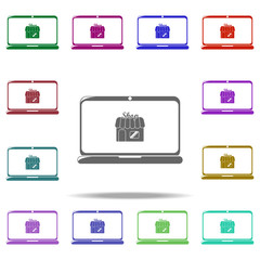 Poster - Online Store icon. Elements of Shop in multi color style icons. Simple icon for websites, web design, mobile app, info graphics