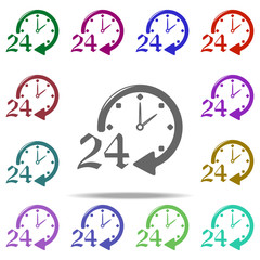 Poster - 24 hours service icon. Elements of Shop in multi color style icons. Simple icon for websites, web design, mobile app, info graphics