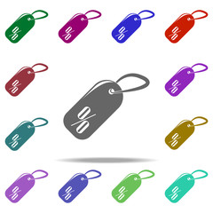 Poster - tag with a percent sign icon. Elements of Shop in multi color style icons. Simple icon for websites, web design, mobile app, info graphics