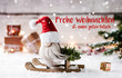 canvas print picture - Ho ho ho - Weihnachtsmann verteilt die letzten Geschenke mit seinem Schlitten