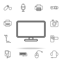 Poster - TV outline icon. Technology icons universal set for web and mobile
