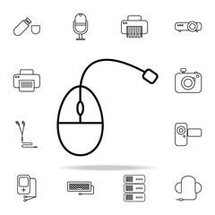 Poster - mouse outline icon. Technology icons universal set for web and mobile