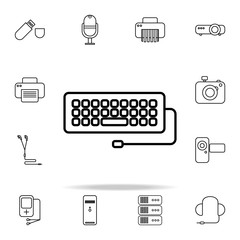 Poster - keyboard outline icon. Technology icons universal set for web and mobile