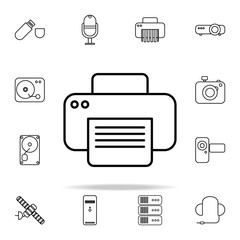 Poster - Printer outline icon. Technology icons universal set for web and mobile