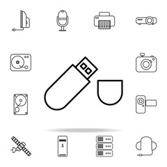 Aufkleber - flash card outline icon. Technology icons universal set for web and mobile