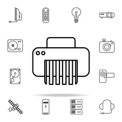 Poster - shredder outline icon. Technology icons universal set for web and mobile