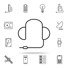 Poster - gaming headphones outline icon. Technology icons universal set for web and mobile