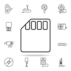 Aufkleber - SD card outline icon. Technology icons universal set for web and mobile