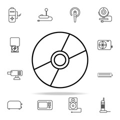 Poster - CD disk outline icon. Technology icons universal set for web and mobile