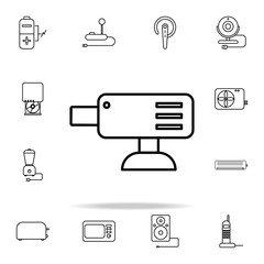 Poster - Surveillance Camera outline icon. Technology icons universal set for web and mobile