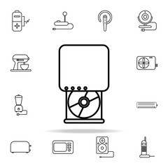 Poster - CD room outline icon. Technology icons universal set for web and mobile