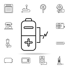 Poster - battery outline icon. Technology icons universal set for web and mobile